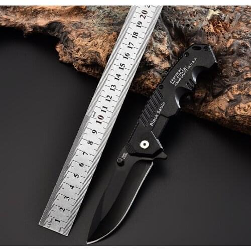 Tactical Knives Full Black Blade Folding Blade Knife Pocket Knife Tactical Survival Knives Camping Knifes Pocket Knife EDC Tools