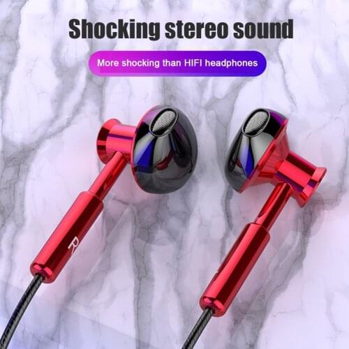 3.5mm Bass Earphones Waterproof In-ear Earbuds Sports Running Headphones For Xiaomi iPhone Samsung Android Good-sound Headset