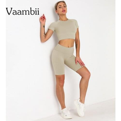 Womens Sports Set Tracksuit Set Woman 2 Pieces Tracksuits Summer Clothes For Women Sports Outfit Crop Top Suits With Shorts