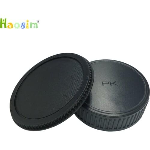 1pair camera Body cap + Rear Lens Cap Hood Protector for K10D K20D K200D K100D K-7 Kx K for Pentax PK camera