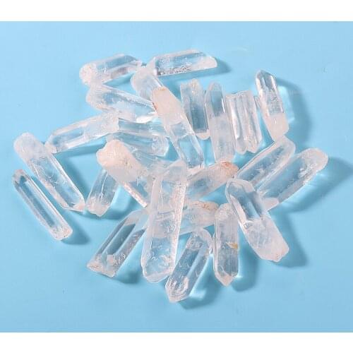 100g Transparent White Quartz Crystal Points Shards Wand Polishing Natural Clear Stones Decor Home Decoration