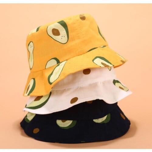 2019 Avocado Bucket Hat Vegan unisex chapeau fashion outdoor travel fishing hiking hat Bob Caps women men panama hat sun cap