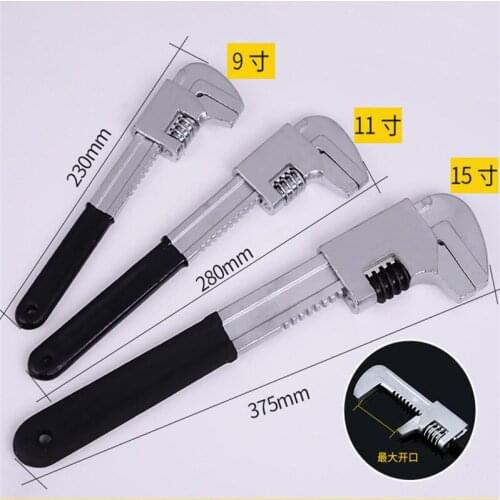 9/11/15 Inch Wrench Multi-function Right Angle Adjustable Pipe Spanner Plier Plumbing Magic Wrench Large Opening Hand Tool