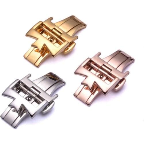 Watch Accessories for Vacheron Constantin Stainless Steel Double Press Butterfly Buckle Stainless Steel Folding Buckle 18mm 20mm