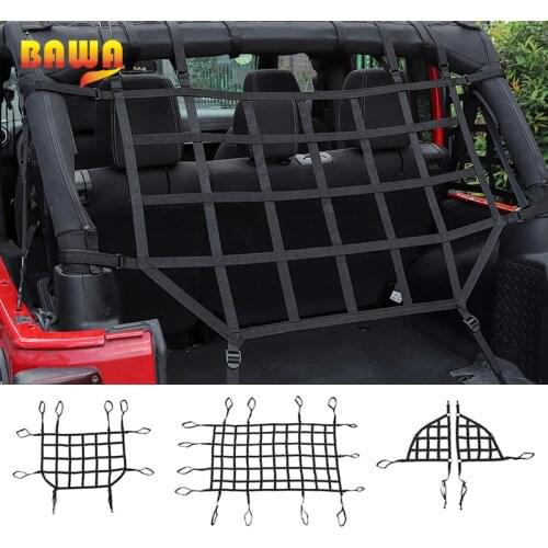 BAWA Car Top Roof Cover Multifunctional Net Side Body Trunk Cargo Storage Net for Jeep Wrangler JL 2018