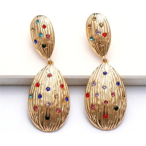 Brand Jewelry Charm Drop Dangle Earrings For Women Bohemian Wedding Party Jewelry Vintage Gold Metal Wholesale Gifts