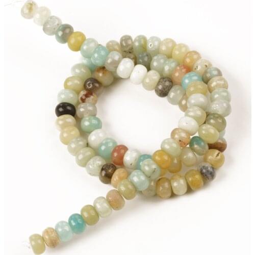Wholesale Amazonite Flat Round Beads Natural Stone Loose Beads 4-6mm for Jewelry Making DIY Bracelet Accessories