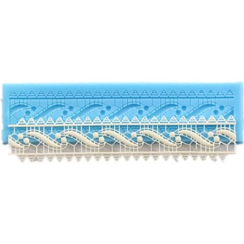 DIY Lace Border Silicone Resin Molds For Baking Fondant Mold Cake Decorating Tools Chocolate Gumpaste Mould Sugarcraft M879