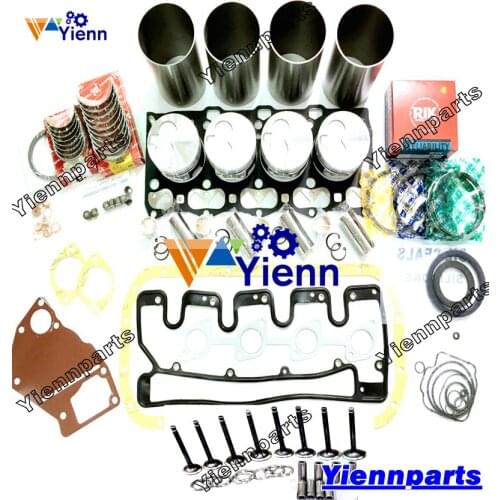 For Isuzu 4LE1 Engine Overhaul Rebuild Kit With valve Fit For Rotary Snowplow HTR50 Small Backhoe AX58Mu Diesel Engine Parts