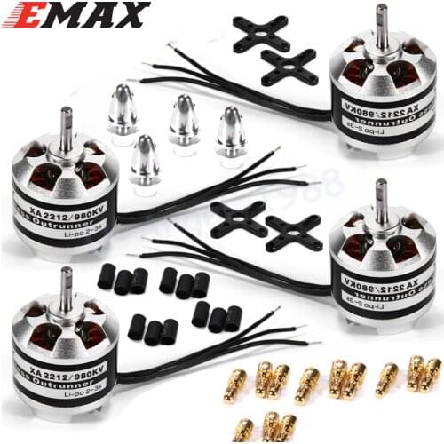 4set/lot Original Emax XA2212 820KV 980KV 1400KV 3S Brushless Motor for Mini 250 280 FPV Quadcopter Quadcopter