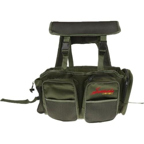 Canvas Seat Box Fishing Backpack Fishing Tackle Seat Box Harness