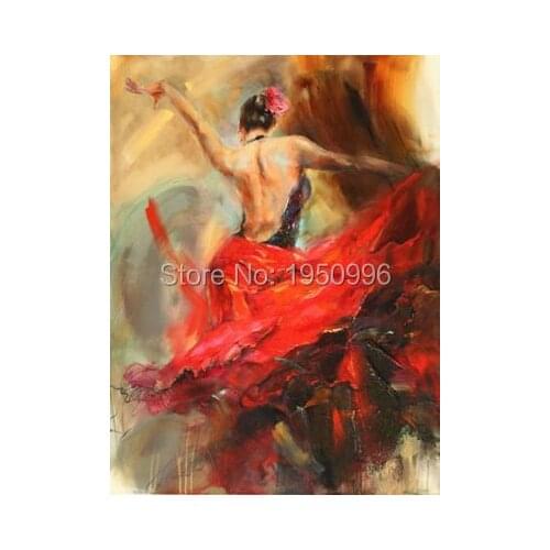 Handmade oil painting sexy flamenco dancer oil painting sex images painting dancing girl sexy pictures for decors bedroom