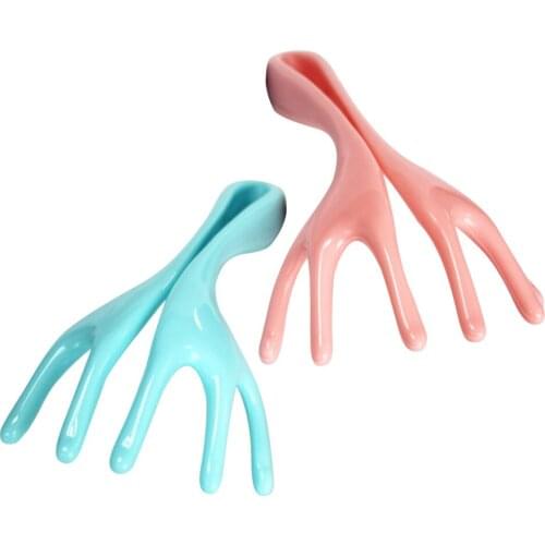 Six finger massage head SPA scalp body care head massage to promote blood circulation body relaxing massager Color random