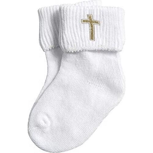 Boy girl Cross socks Baptism Christening church wedding Flower girl First 1st Communion birthday decoration baby shower gift