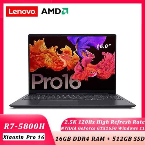 Lenovo laptop pro 16 Xiaoxin New 2021 AMD Ryzen 7 5800H 16GB RAM 512GB/1TB 16 Inch IPS screen notebook computer Ultraslim laptop