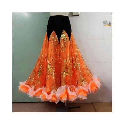 New ballroom skirt long ballroom dance skirts for women waltz standard ballroom skirts women Custom size