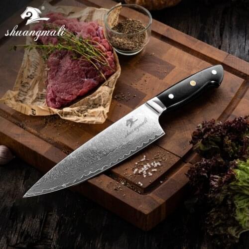 8 inch Chef Knife Damascus Steel Knifes Professional Kitchen Knives Cleaver Cook Tool G10 Handle