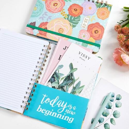 Notebook Binder 6 Ring Binder Disc Binding Mini Binder A5 Binder Rings Binder Ring Mini Binder Eather 6 Holes Neon Color Binder