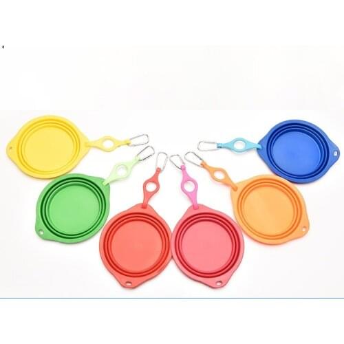 Portable Foldable Pet Bowl Cat Folding Bowl Outdoor Drinking Water Convenient Food Bowl for Cats and Dogs