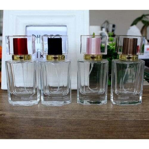 50ML New Cover Crystal Glass Perfume Bottle Glass Spray Removable Empty Bottle