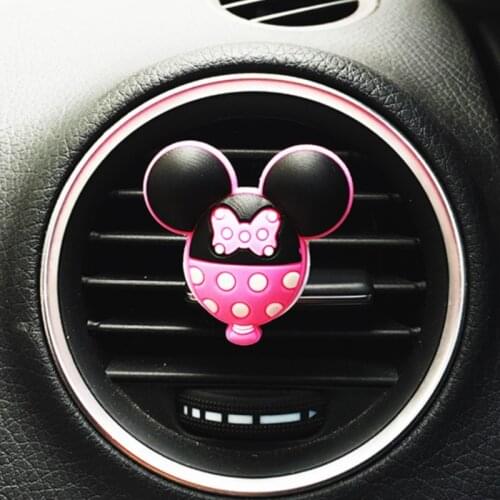 5Pcs Lovely Cartoon Perfume Clip Car Wholesale PVC Vent Fragrance Air Freshener Cute Mouse Auto Accessories Lemon Flavour