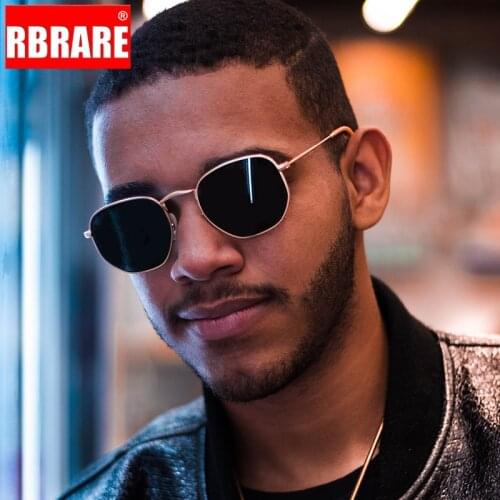 RBRARE Metal Square Small Frame Sunglasses Men Classic Vintage Colorful Ocean Film Pink Mirror Oculos Shopping Women Sunglasses