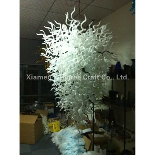 Modern Simple Design Indoor Art Decorative LED Light Source Dale Style Blown Glass Luminaire Chandelier