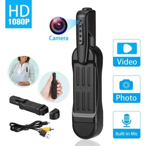 T189 Mini Camera Full HD 1080P Secret Camera Wearable Small Pen Camera Mini DVR Digital Mini DV Camera Espia Support hidden Card