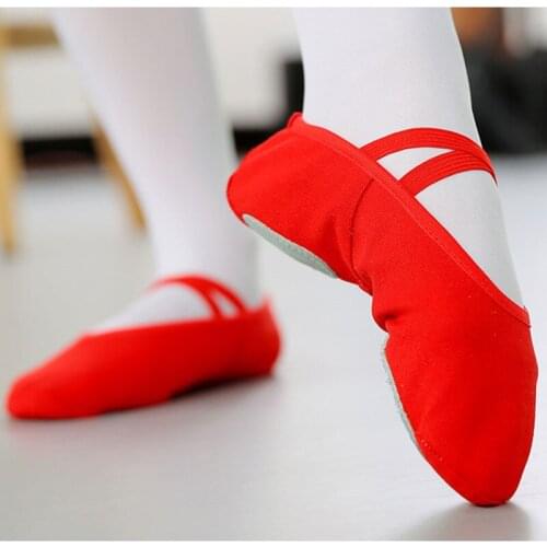 Kids Children EU25-43 Slippers Gym Teacher Yoga Ballet Dance Shoes For Girls Teacher Women Indoor Exercise Canvas slippers