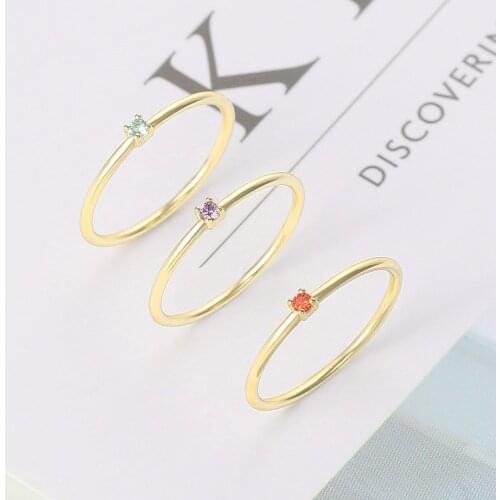 Double Fair Thin Rings For Women Yellow Gold Color Cubic Zirconia Wedding Engagement Bride Ring Jewellry Fashion Jewelry R246