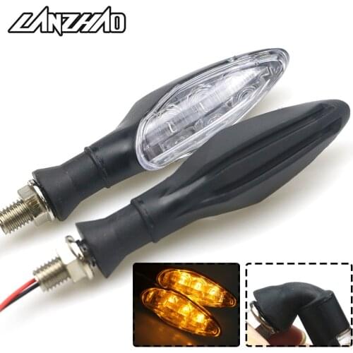 Motorcycle Turn Signal Lights LED Amber Lamp Turn Signals Indicators Flashers Universal for Honda Grom MSX125 KTM Duke 390 2017