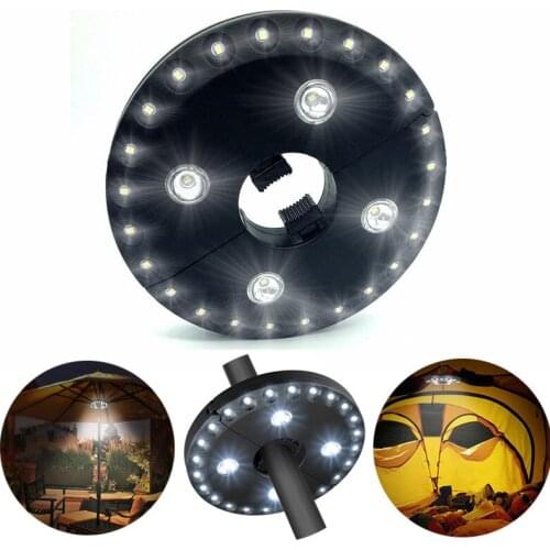 Outdoor Camping Umbrella Light 28 Led Lamp For Tent Pole Beach Umbrella Tent Accessories Battery Powered EDC Survival Tools