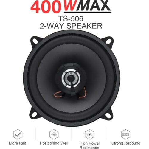 1PC 5 Inch 400W 2 Way Universal Car HiFi Coaxial Speaker Vehicle Door Auto Audio Music Stereo Full Range Frequency Loudspeaker