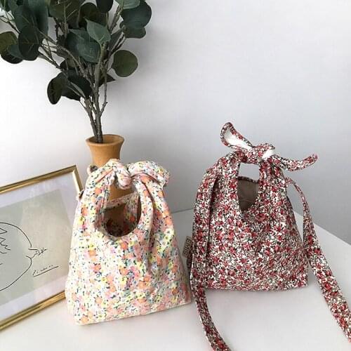 Retro Female Bucket Bag Pattern Women Shoulder Bag Casual Ladies Crossbody Bag 2021 Trend Handbag Corduroy Designer Purses