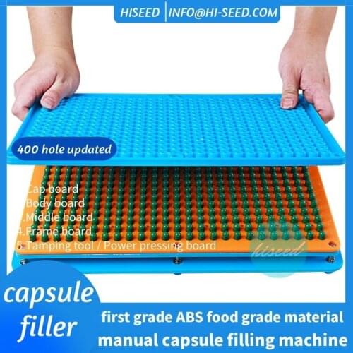 0#Capsule 400 hole filling plate Capsule batch filler Manual filling powder empty capsule shell pill tool