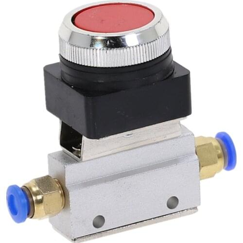1pcs Mechanical valve 1/8" Thread 2 Position 3 Way Red Flat Push Button Momentary Pneumatic Valve MOV-321PP