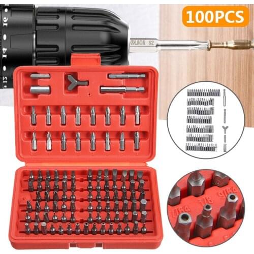 100pcs Security Screwdriver Bits Set Tamper Proof Bolts Torx Tamper Hex Tools Accessories Bits