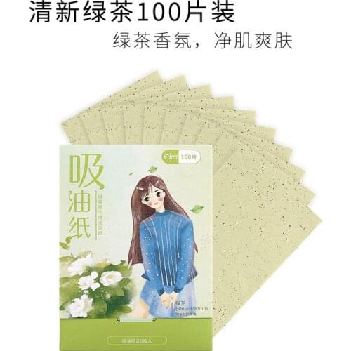 100 Pcs Green Tea Facial Absorbent Paper Farewell Oil Face Cleanser Deep Black Head Remover Acne Treatment Face Tools Beauty