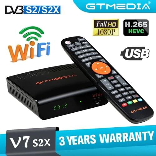 2021 New Version GTMEDIA V7 S2X HD DVB-S2 Satellite Receiver With USB WIF Upgrade from gtmedia v7s hd v7s2x No App Included