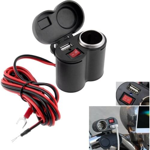 Car Motorcycle USB Charging System Waterproof Cigarette Lighter USB Power Charging Socket USB DC12V For ATV Boat Auto Charger