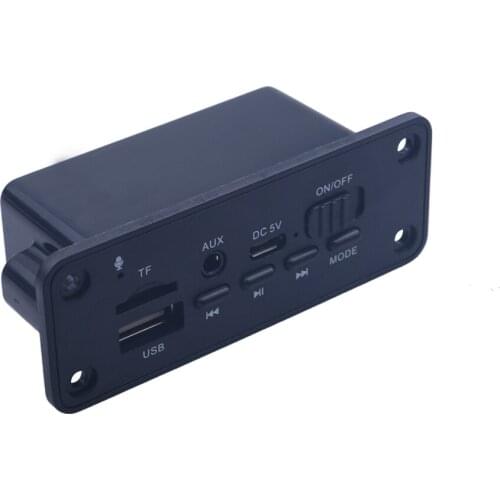 Bluetooth 5.0 Car Kit FM Radio MP3 Player Decoder Board Module With Microphone 2*3W Amplifier U-disk TF Card 3.5mm AUX