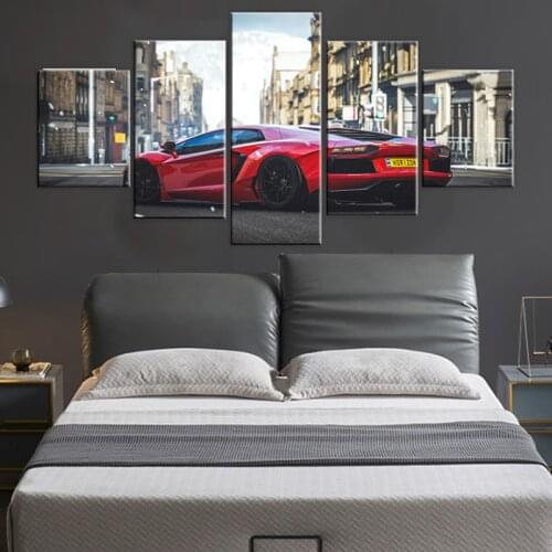 Home Decor 5 Pieces Toyota Sports Car Wall Art Canvas View Cool Painting Print Posters Modular Picture Cuadros For Bedroom Frame