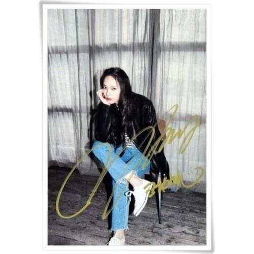 F(x) FX Krystal Autographed with pen photo picture 4*6inches new korean freeshipping 11.2016 04