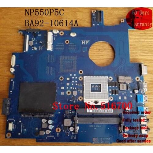 Changing motherboard BA92-10614B For SAMSUNG 550P NP550P5C Motherboard Systemboard BA92-10614A