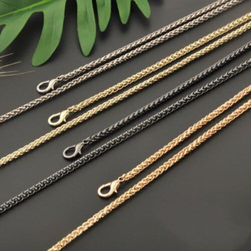 5mm thickness Metal Bags Chain Purse Buckles Women Shoulder strap for bags replace Crossbody chain Bag Accessories Handles