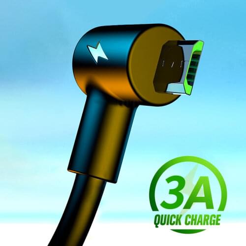 Micro USB Cable 90 Degree Elbow Fast Charging Data Sync USB Cable for Samsung s7 Xiaomi redmi LG Huawei Android microusb Kable