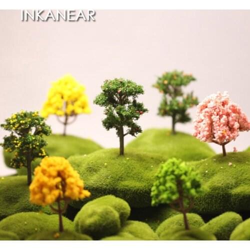 Fairy-Garden Supplies Artificail Fruit Tree Fountain Landscape Decoration Miniatures Terrrariums Resin Crafts DIY Material