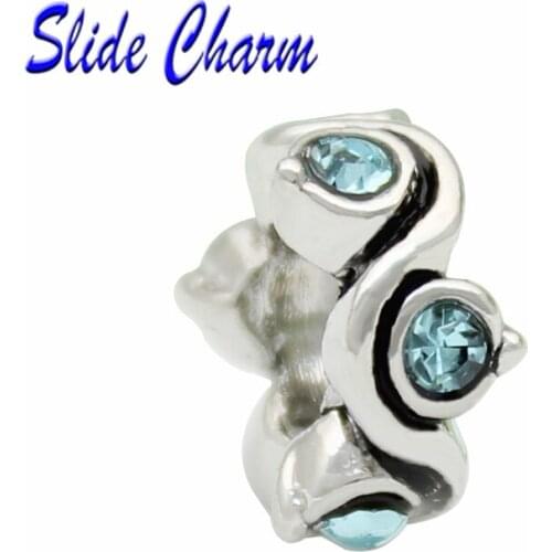 5mm straight hole fashion jewelry DIY beads charm blue round crystal beads can be freely with the brands bracelet necklace