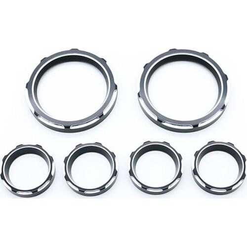 Motorcycle Black Speedometer Gauge Burst Bezel Kit For Harley Electra Street Tri Glide FLHT 1996-2013