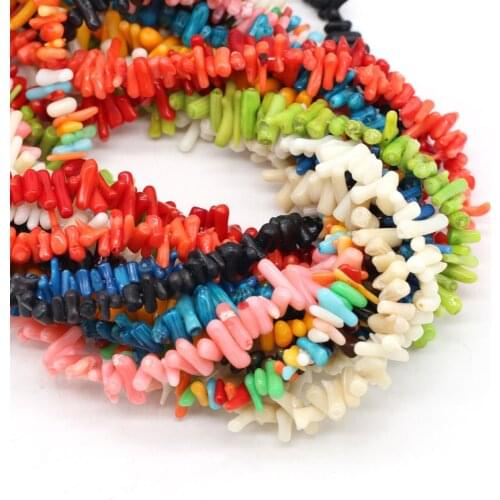 Natural Coral Beads Irregular Rainbow Small Punch Loose Beads For Jewelry Making DIY Necklace Bracelet Earrings Accessory